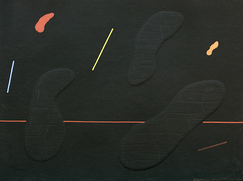 <b>Destruccions</b> – 1985<br>Acrílic/cartró tela<br>22,7x30,5cm.